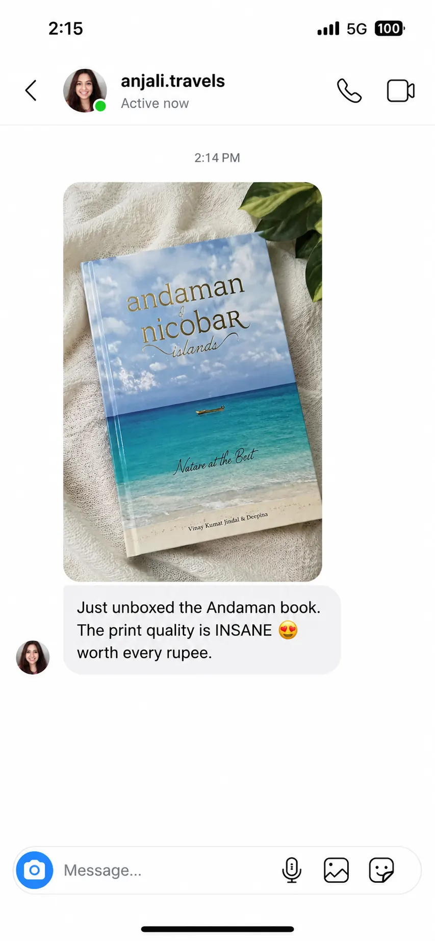 Instagram DM — @anjali.travels